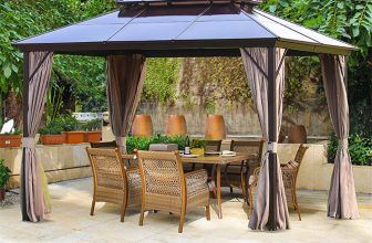 Erommy 10x13ft Outdoor Double Roof Hardtop Gazebo